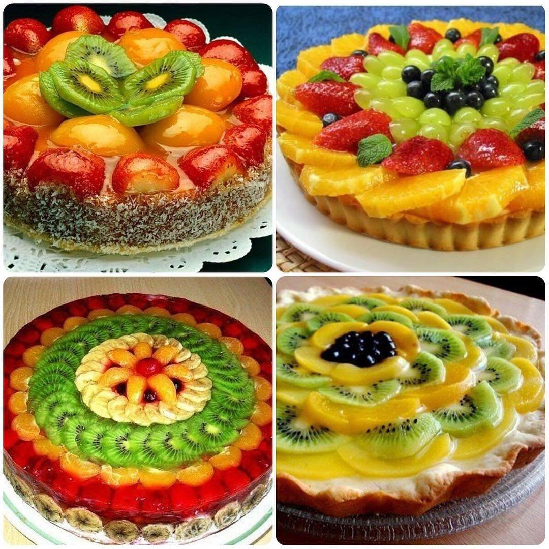 Заливной торт с фруктами - 60 фото