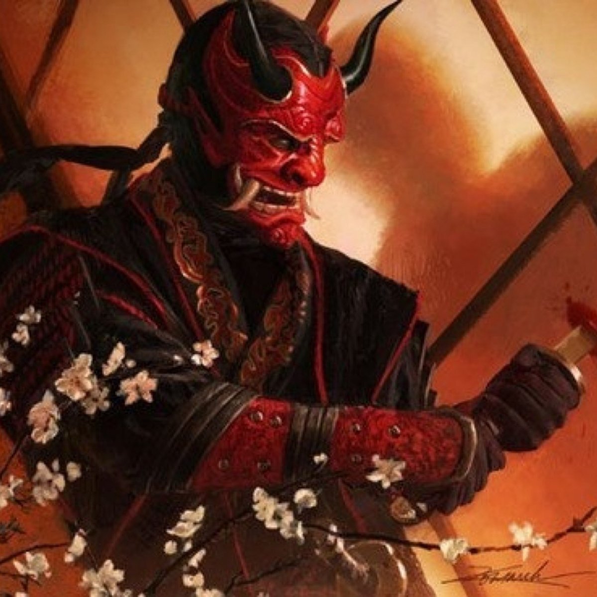 Маска самурая демона - 66 фото