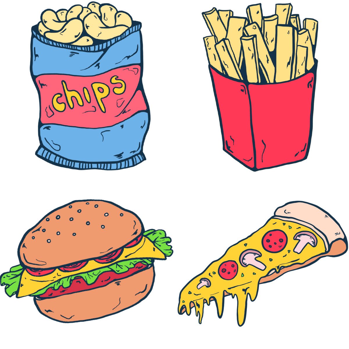 Рисунок фаст. Рисунки еды. Рисунки для срисовки еда. Картинки для срисовки еда. Еда для срисовки.