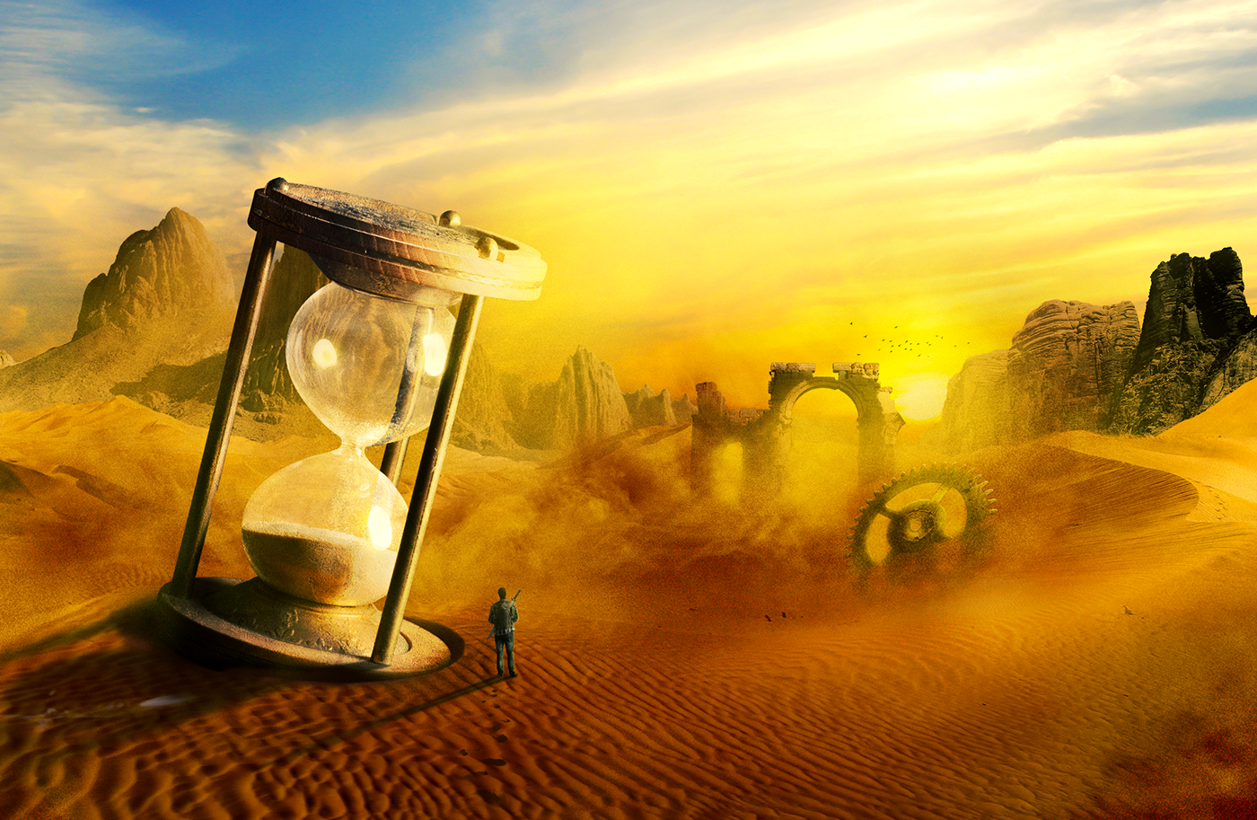 Дали пески времени. Песочные часы в пустыне. Пустыня мистика. Песочные часы в песке. Песочные часы ннапеске.