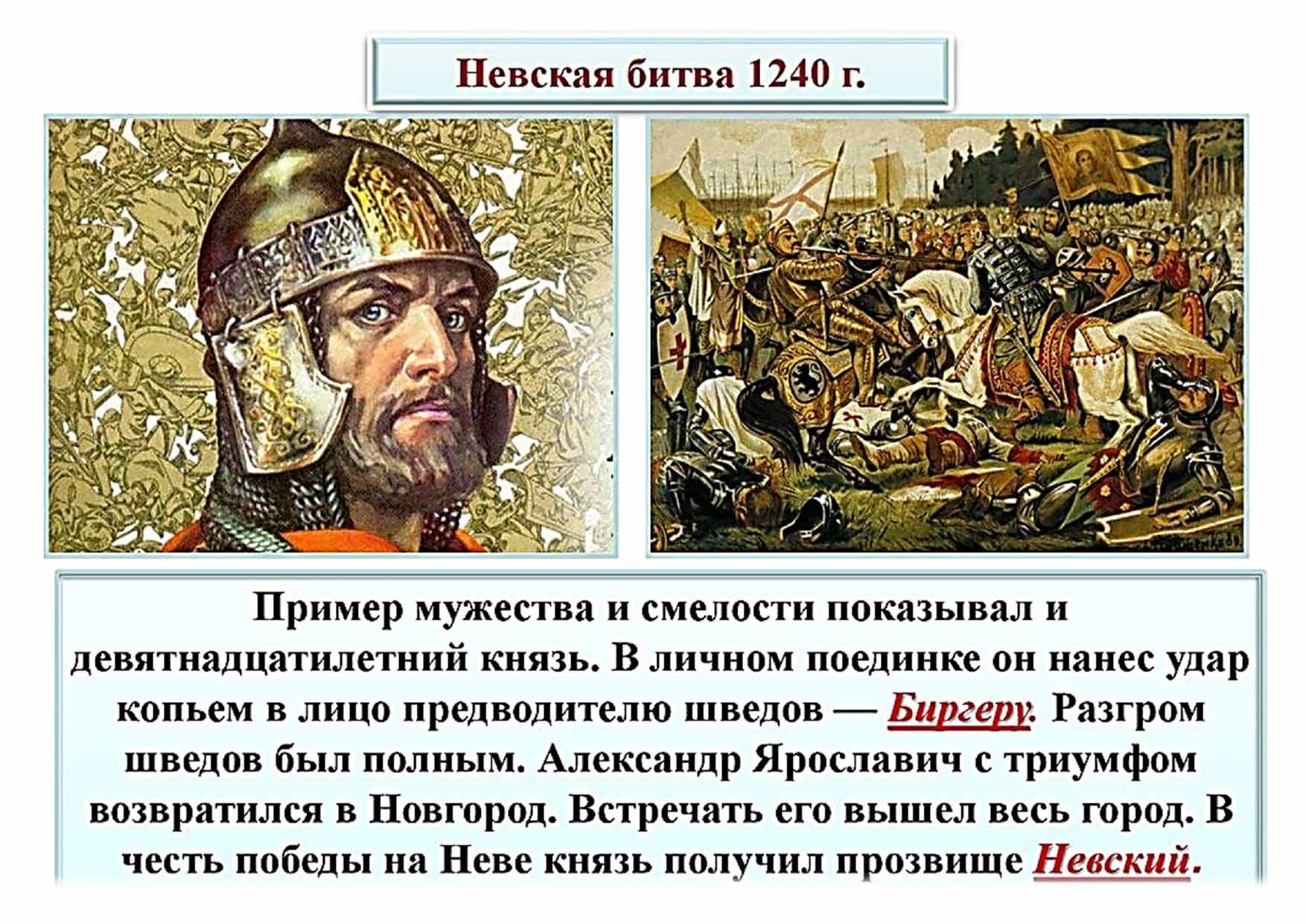 Сообщение о невской битве. 15 Июля 1240 Невская битва.