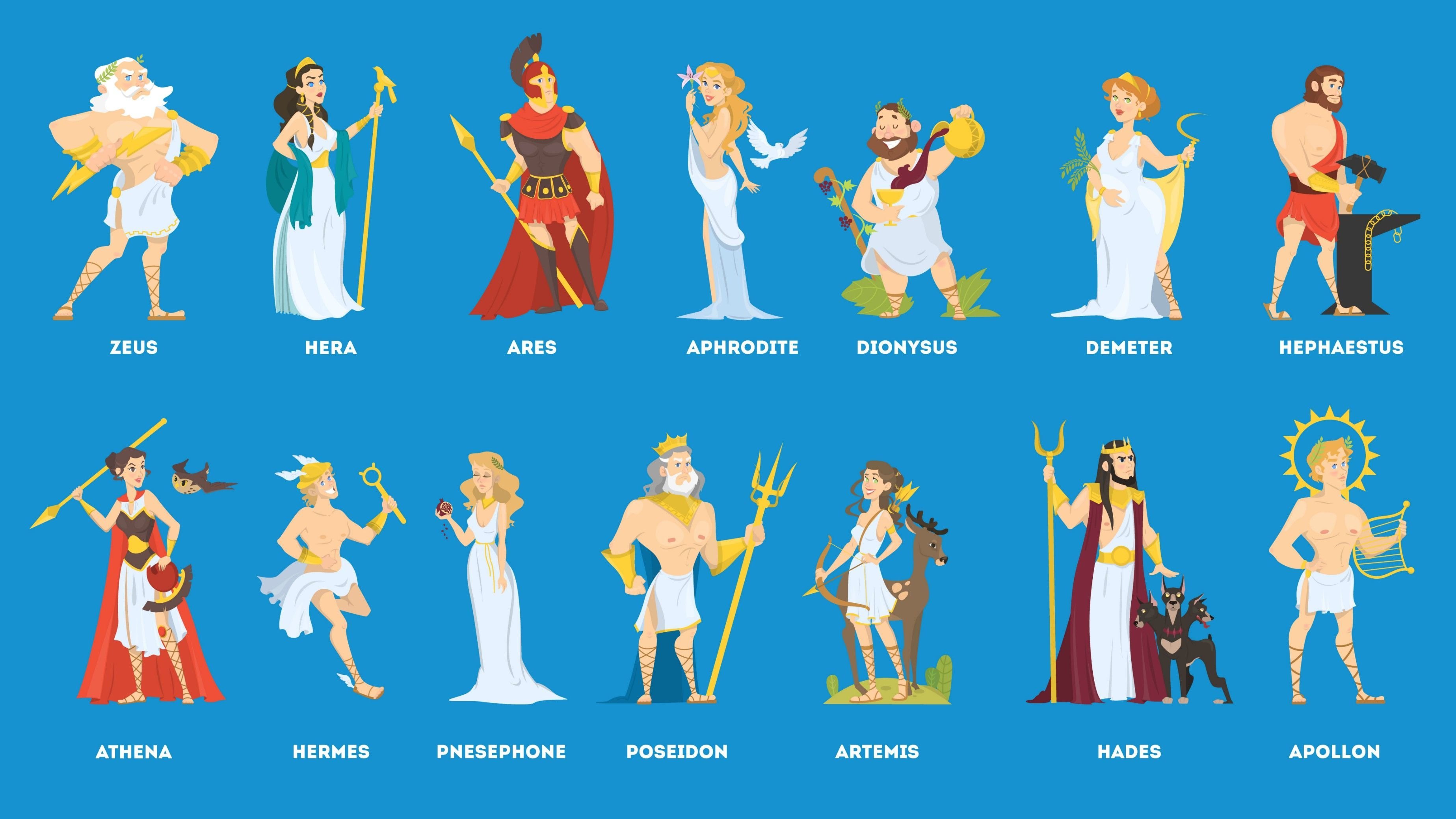 Как звали греческих богинь. Пантеон богов древней Греции 12 богов. 12 Олимпийских богов древней Греции. Древняя Греция боги Олимпа с именами.