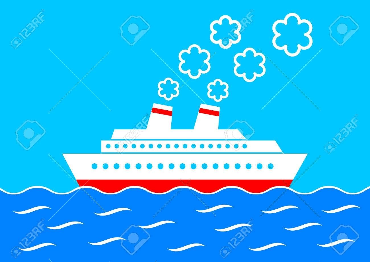 Плывет белый пароход