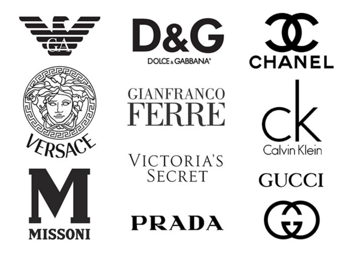 Какие бренды популярны. Бренды одежды. Дорогие бренды одежды. Логотипы брендов одежды. Название модных брендов.