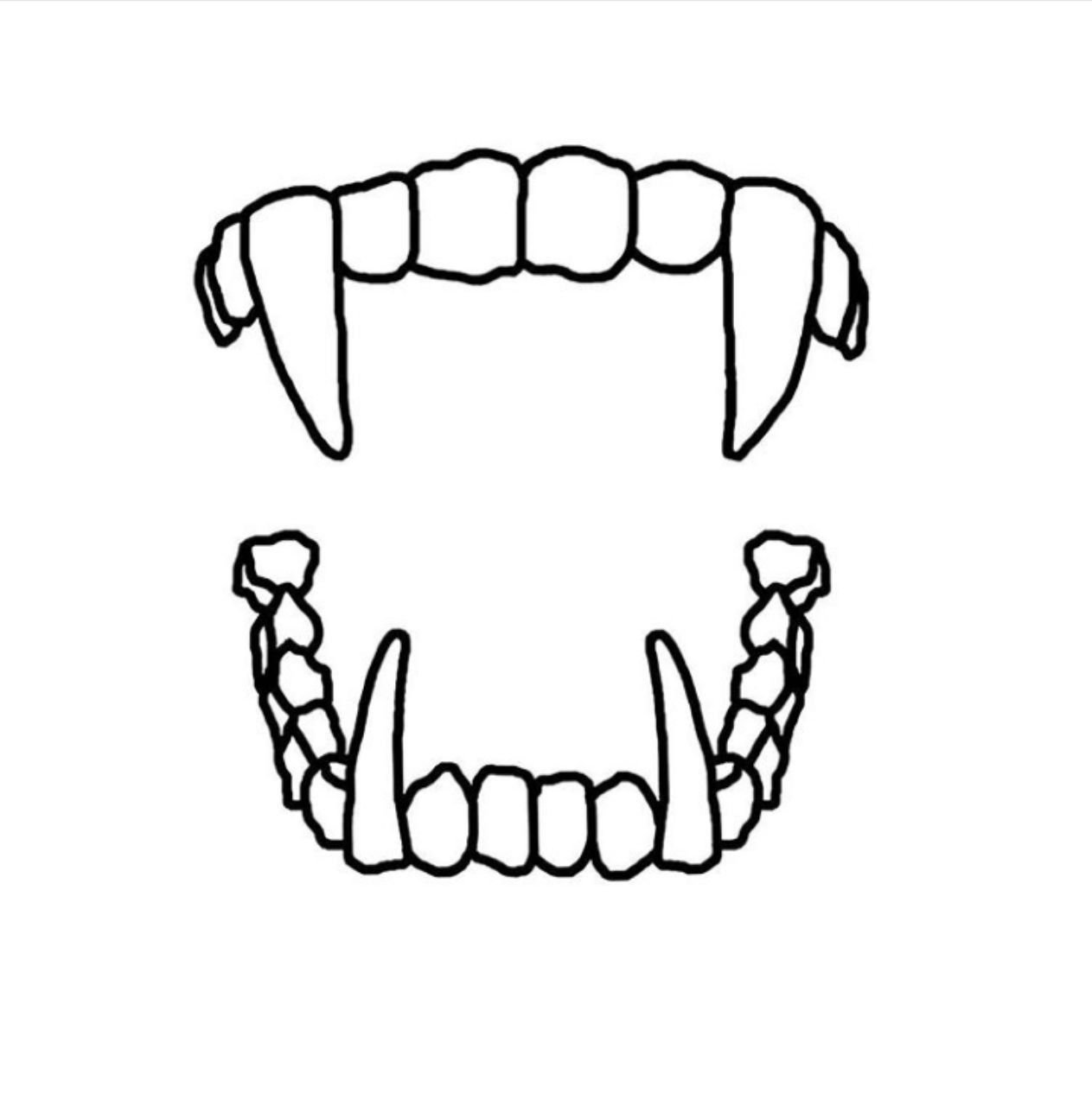 Клыки вампира рисунок