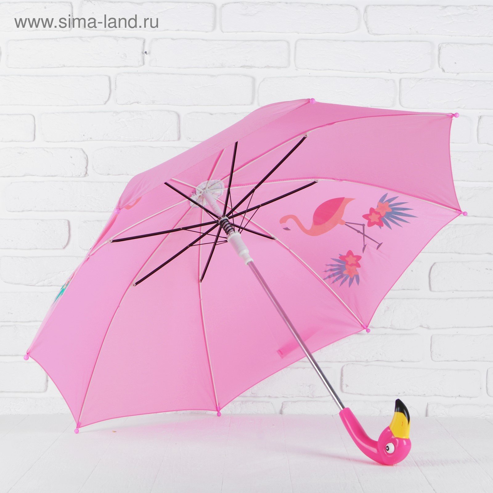 Купить зонтик на озоне. Зонт 19" Фламинго Bondibon 4434. Зонт розовый Фламинго. Детский зонтик. Детский зонтик для девочки.