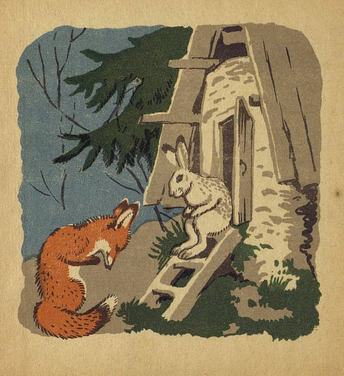 Дом сказка лиса. Иллюстрации «лиса и заяц» (обр. В. Даля). Лиса и заяц. Сказка лиса и заяц. Лиса и заяц русская народная сказка.