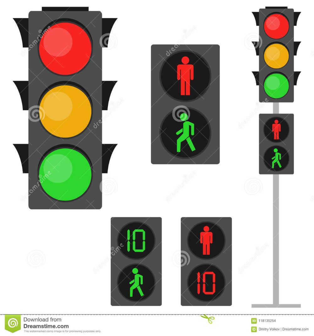 Пешеходный светофор картинка для детей