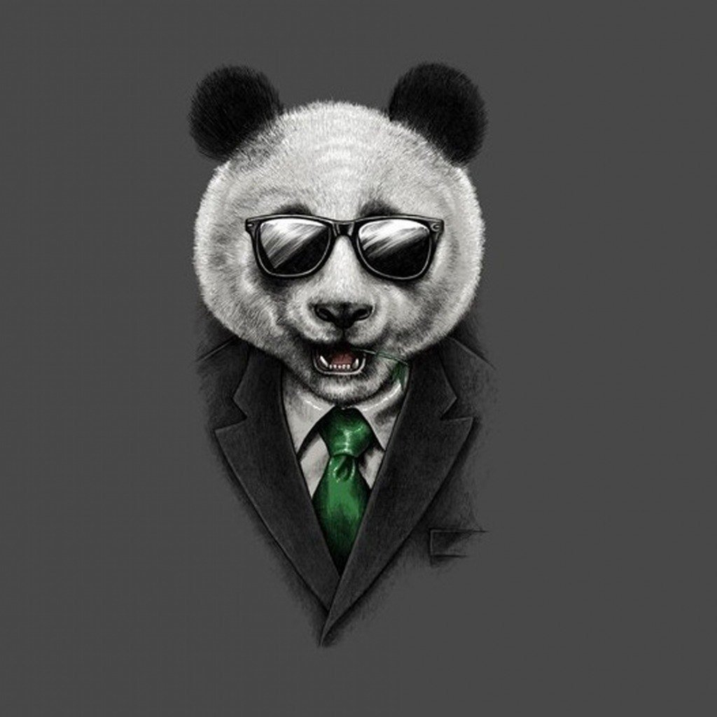 Картинка панда в очках