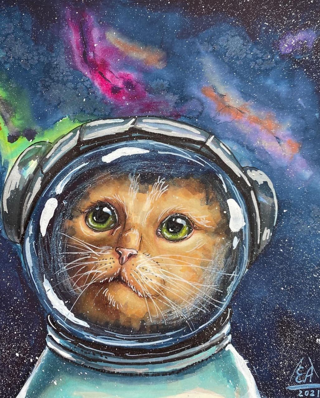Кот космонавт картинки