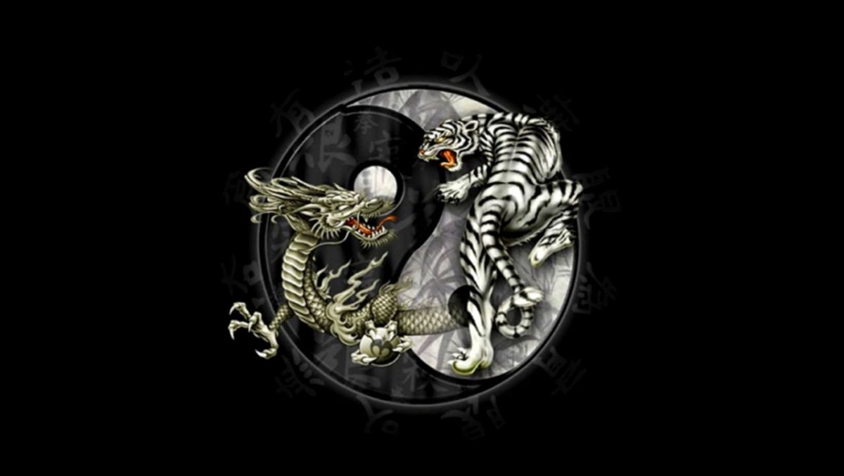 Тигр и дракон инь янь