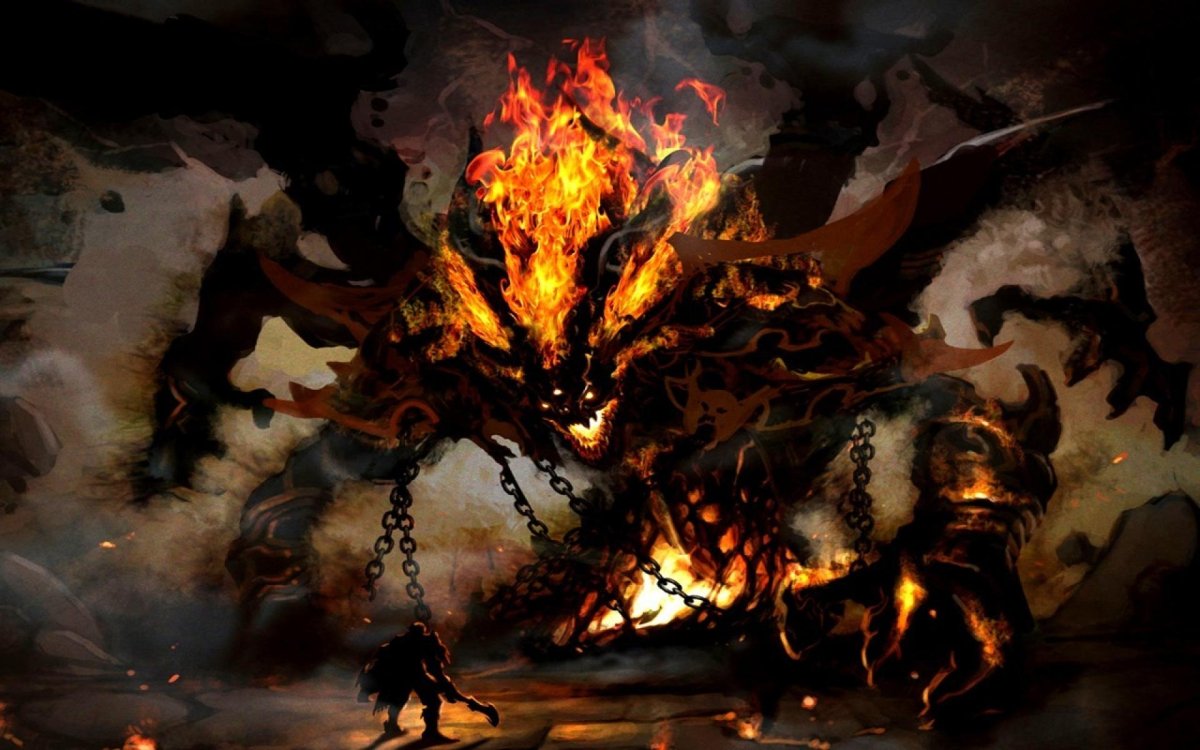 Огненный демон арт