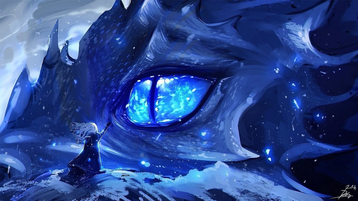 Голубой дракон арт