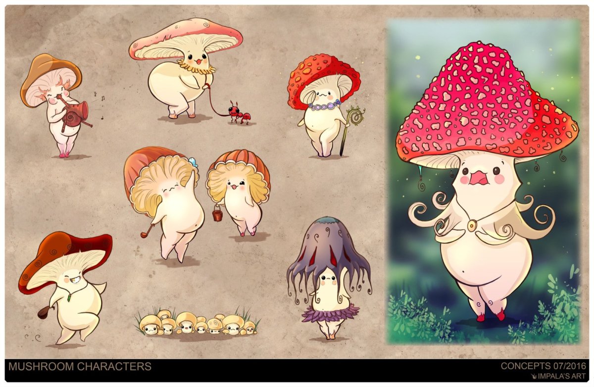 Милые картинки грибов