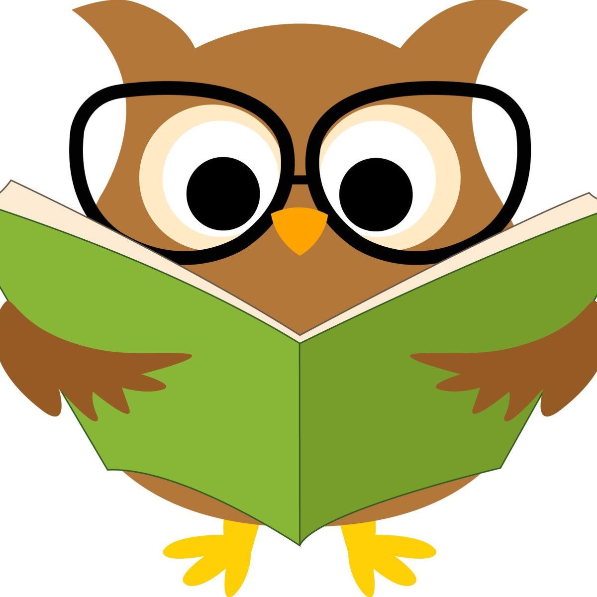Картинка сова с книгой