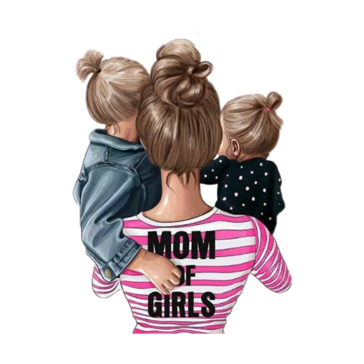 Модные иллюстрации мама и дети. Мама с двумя девочками. Иллюстрация мама с двумя дочками. Картинка на телефон мама