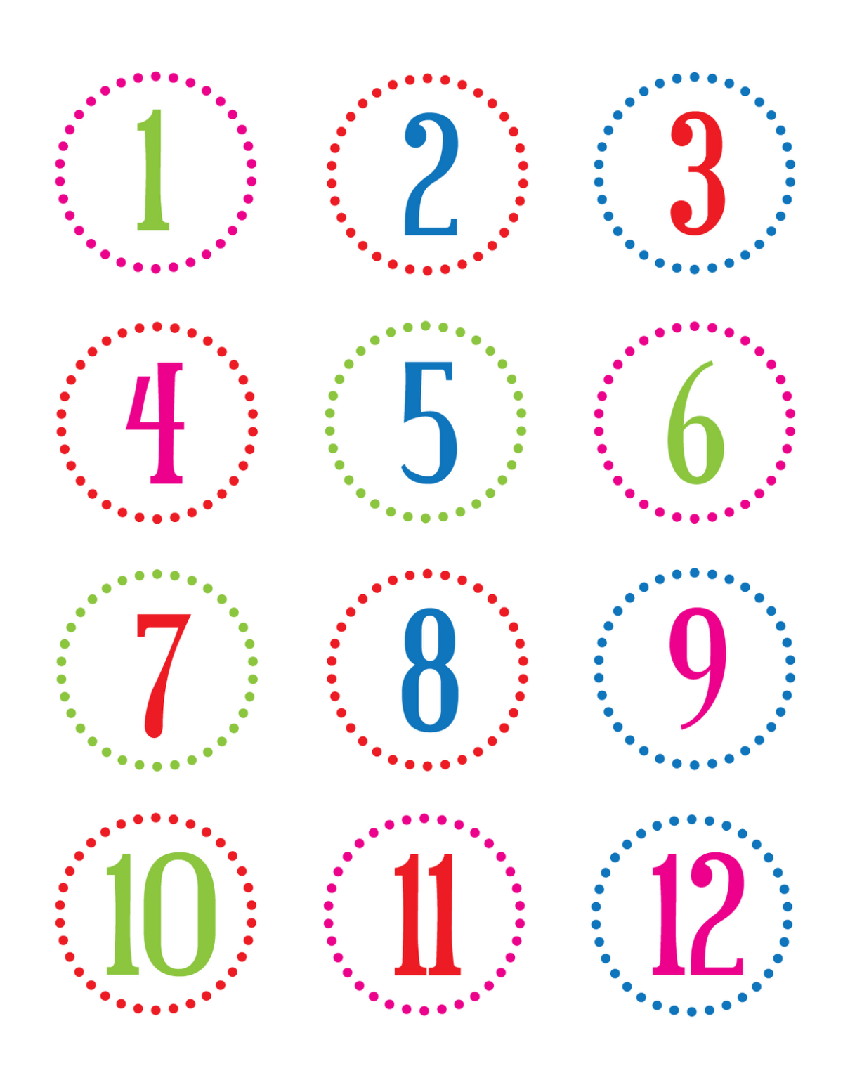 Любой от 1 до 12. Цифры в кружочках. Цифры в цветных кружочках. Цифры (карточки). Цифры для детей.