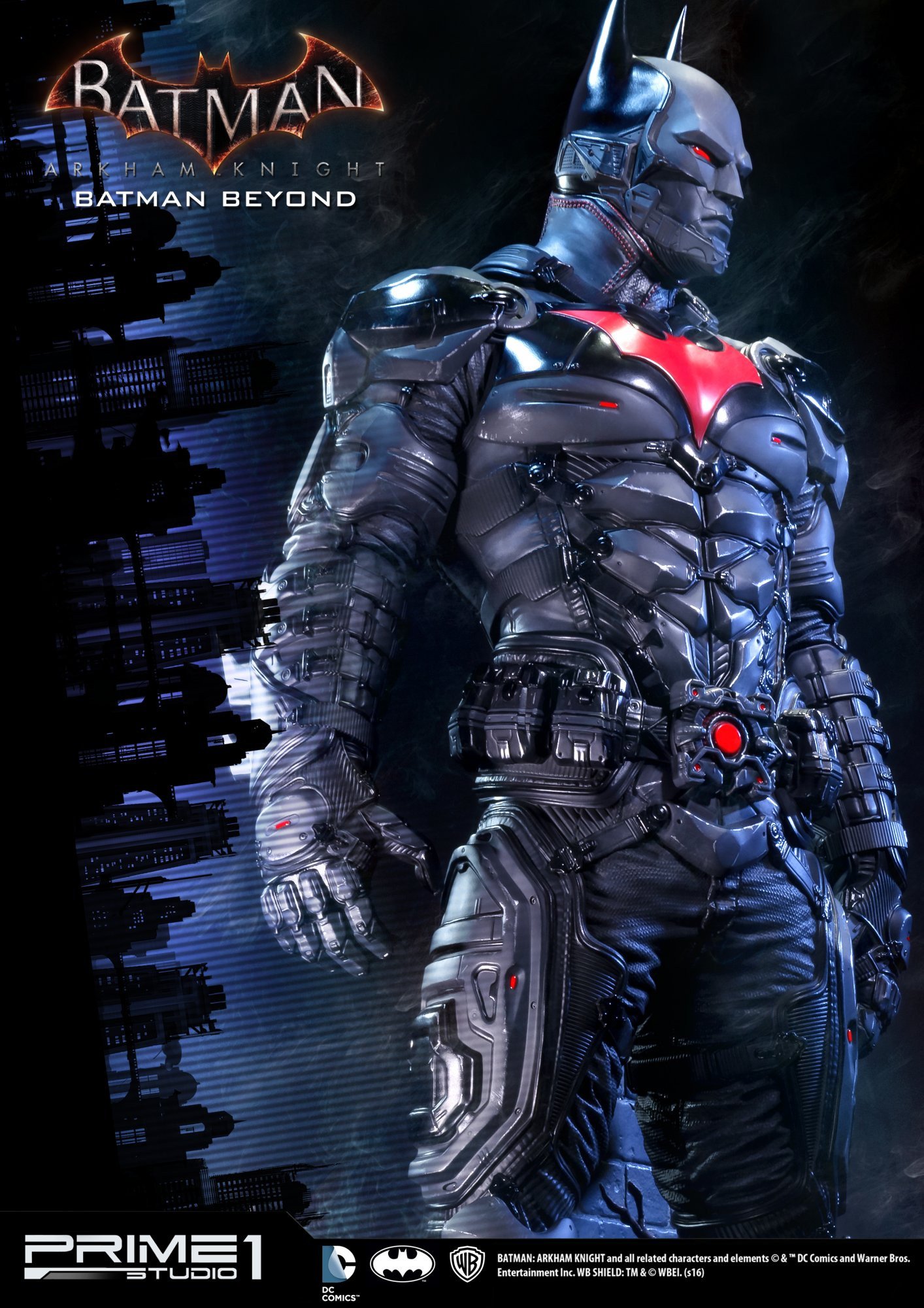 Arkham knight отзывы. Бэтмен будущего Аркхем Найт. Рыцарь Аркхема Бэтмен будущего. Костюм Бэтмена Аркхем кнайт. Бэтмен бьенд Бэтмэн Аркхема кнайт.