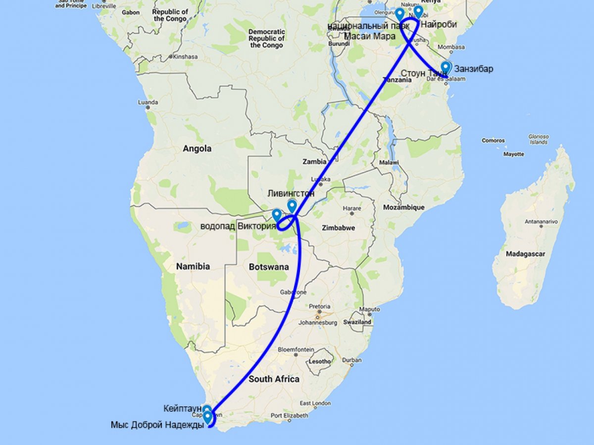 Тугела видеорегистратор. Занзибар на карте Африки. Танзания Занзибар на карте. Туристический маршрут по Африке. ЮАР И Занзибар на карте.